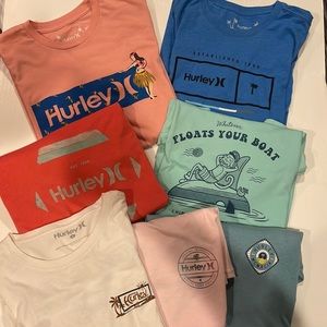 Set of 7 Mens size Small Hurley shirts